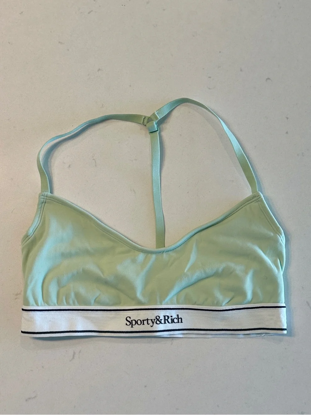 SPORTY & RICH SERIF LOGO SPORTS BRALETTE - Picture 2 of 4